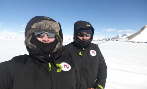 Naki Akçar and Serdar Yeşilyurt in Antarctica